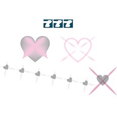 instant tattoo TTT 紋身, 十字架愛心, 1個