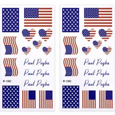 Blue Living 世界盃足球國旗紋身貼紙 2入, 選項03, 1個