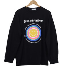 라라온 여성용 프린팅 긴팔 루즈핏 티셔츠 RN039