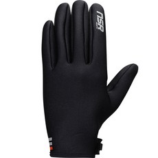 nSR RIDInG Club 防風氯丁橡膠手套 雙手穿戴組, 黑色 + 銀色