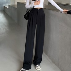 루나걸 여성용 아리완 핀턱 와이드 슬랙스