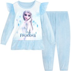 Premiet farm 兒童冰雪奇緣艾莎公主印花蕾絲長袖套裝