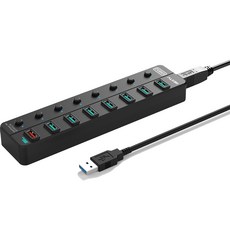 NextU 8口電源USB3.2多集線器NEXT-UH358-10G, 混合色