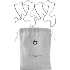 Irang 濾掛式咖啡包支架 2入 + 專用亞麻收納袋組合, 1套, 單一顏色