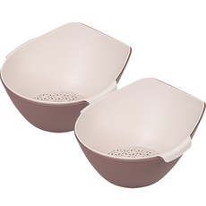 EASY&FREE Grip&Bowl 日常攪拌碗 2入 隨機出貨套組, 瀝水籃(2入) + 攪拌碗(2入)