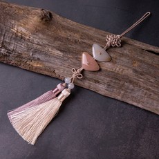 아가명주 한복 소품 삼각자개 매듭 노리개