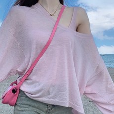 비비에모 여성용 프렌치 루즈핏 나시 티셔츠 투피스 세트 04253