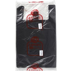 식자재왕 손잡이 봉투 검정 특대 38 x 46 cm, 10L, 100개