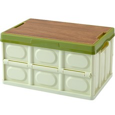 Cosmo Real Mood 露營原木頂板折疊箱 30L, 1個, 粉彩綠