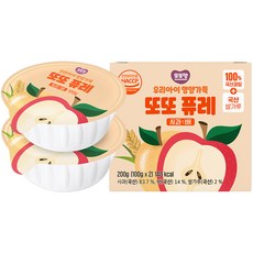 또또맘 우리아이 영양가득 또또 퓨레 2p, 혼합맛(사과/배), 200g, 1개
