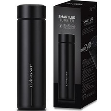 SWISS MILITARY LED溫度顯示智能保溫瓶, 黑色, 500ml, 1個