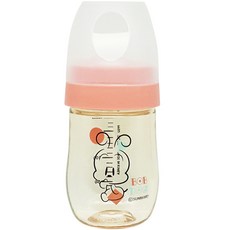 Babdog PPSU 寶寶啾啾奶瓶 不含奶嘴 180ml, 珊瑚粉紅色, 1個