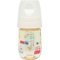 LITTLE BABDOG 韓國製造 PPSU 噗噗叭叭 奶瓶, 1個, 奶油白, 180ml