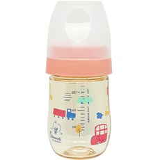 LITTLE BABDOG 韓國製造 PPSU 噗噗叭叭 奶瓶, 1個, 珊瑚粉, 180ml