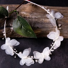 雅佳名珠 女童用花蝶閃亮韓服配件髮帶