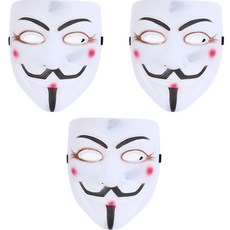 P&B UNITY 萬聖節面具, 3個, 03 V怪客 白色