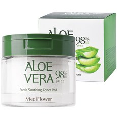 메디플라워 알로에 베라 프레쉬 수딩 토너패드 180ml, 60매입, 1개