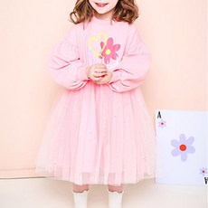 JELISPOON 女童款花朵紗裙洋裝