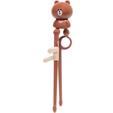 LiLFANT 兒童用LINE FRIENDS Neo Motion學習筷 第1階段, 布朗, 1個