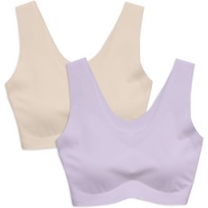 여아용 캔디 학생 심리스 브라 2종 세트