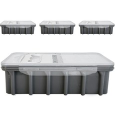 泡菜專用保鮮盒+泡菜切刀組 灰色, 保鮮盒+泡菜切刀, 4組