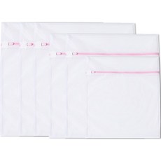 PDS Living薄網眼洗衣袋 特大+大 2入+中 2入+小組, 粉色, 1組