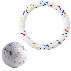 REDPUPPY 狗狗花朵球+環套組, 蒙德里安三原色(環), 1套