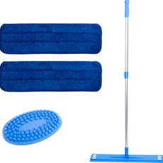 CleanMate 環狀墊 中 2入+除塵拖把+刷子組, 1組