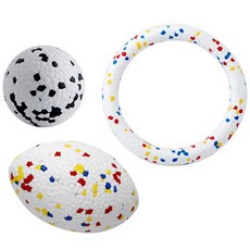 REDPUPPY 狗狗綻放球+環+橄欖球組, Monderian 三原色(橄欖球+環), 1組