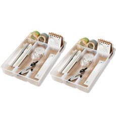 Mabel In Home 書桌內部整理托盤, 透明, 2個