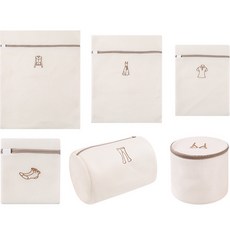 PDS Living 刺繡設計安心網眼洗衣袋6件組, 1套