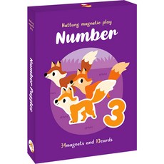 哈磁鐵遊戲 數字磁鐵拼圖 34p + 數字卡 10p, 哈, 3冊