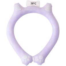 喵喵貓咪PCM涼感圍巾 頸部涼感, 紫色(28度), 1個