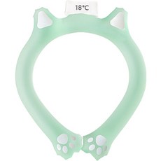 Kkyareung 貓咪 PCM 涼感圍巾 頸部冷卻圈, 綠色18度, 1個
