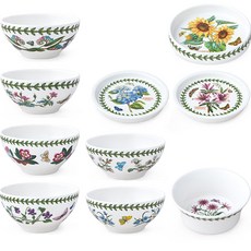 PORTmeIRION 波特玫琳恩 Botanic Garden 可堆疊餐具10件組, 小碗 + 大碗 2入 + 中碗 2入 + 小碗 2入 + 盤子 2入 + 小菜盤, 1套, 混合色