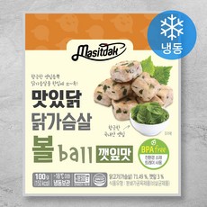 맛있닭 닭가슴살 볼 깻잎맛 (냉동), 100g, 1개