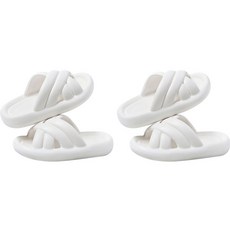 더자카 말랑말랑 층간소음 거실화, 화이트, 2개