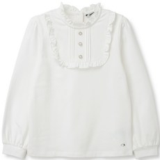 renoma kids 女童款細褶荷葉邊雪紡衫 R2331T156