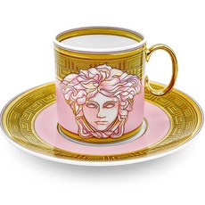 VERSACE 凡賽斯 Medusa Amplified義式濃縮杯與杯盤組, 粉色, 1組