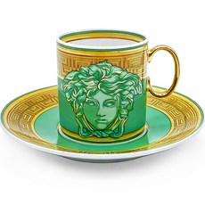 VERSACE 凡賽斯 Medusa Amplified義式濃縮杯與杯盤組, 綠色, 1組
