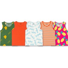 doridori 童款純棉運動背心 5件組