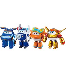 SUPER WINGS 特別包機器人玩具 4種組 B, 混色