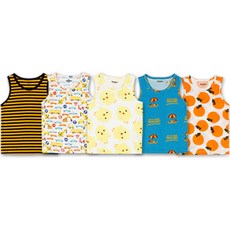 doridori 童款純棉運動背心 5件組