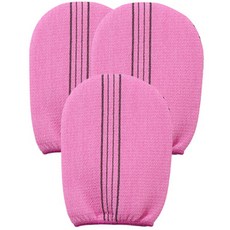 ZBIBI 去角質沐浴義大利巾, 1入, 3個, 粉紅色