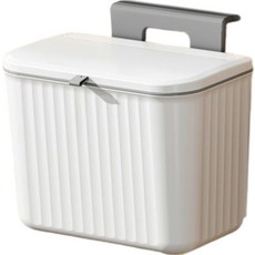 懸掛式廚房食物垃圾桶 8L, 白色, 1個