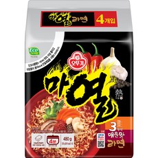 오뚜기 마열라면 120g, 4개