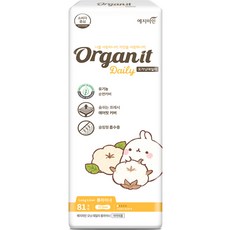 YEJIMIIN 玥之美人 Organit Daily棉柔護墊, 加長型(17.5cm), 81片, 1個