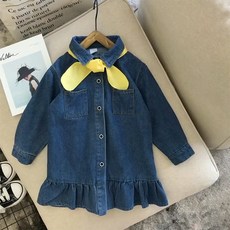 Arbe 女童 Nico 蝴蝶結牛仔連身裙