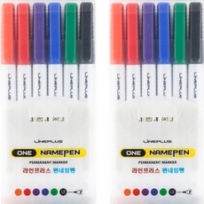 Lineplus 油性筆 1mm 6色組, 混合顏色, 2套
