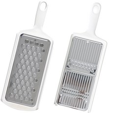 SHIMOMURA 下村 便利刨絲器 + 切片器組合, 白色, 1套